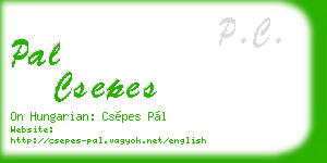 pal csepes business card